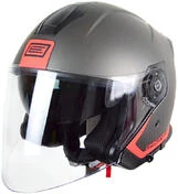 Motorcycle Мотошлем Jet Along Origin Palio Double визор Bicolor Red Flow