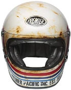 Motorcycle Helmet Premier Trophy Style 70s BTR 8 Bm Matt White