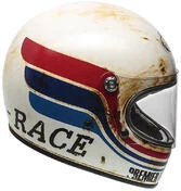 Motorcycle Helmet Premier Trophy Style 70s BTR 8 Bm Matt White