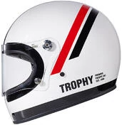 Motorcycle Integral Helmet Vintage 70s Premier Trophy DO8 Glossy White