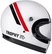 Motorcycle Integral Helmet Vintage 70s Premier Trophy DO8 Glossy White