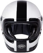 Motorcycle Integral Helmet Vintage 70s Premier Trophy DO8 Glossy White