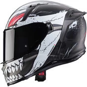 Caberg Integral Motorcycle Helmet AVALON X PUNK Matt Gray White Red