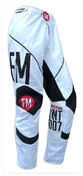 Motorcycle Cross мотоштаны Enduro FM Racing Vintage X24 White Black