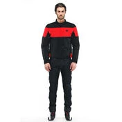 Dainese ELETTRICA AIR Motorcycle Jacket Black Lava Red