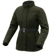Woman Motorcycle Jacket In Tucano Urbano CORTINA Green Airborne Lamiter Fabric