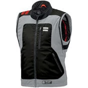 Motorcycle Fabric Jacket T-ur J-THREE ARM LINK Sleeveless Light Gray