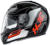 Integral Motorcycle Helmet HJC TR-1 Double Visor Skyride MC-1 Black Red