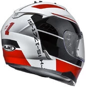 Integral Motorcycle Helmet HJC IS17 Double Visor tridents MC-4 Black Green