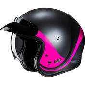 Hjc V31 EMGO MC8SF Jet Motorcycle Helmet Matt Black Pink