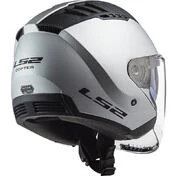 Double Visor Motorcycle Helmet Jet Ls2 OF600 Copter Solid Silver Opaque