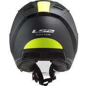 Double Visor Motorcycle Helmet Jet Ls2 OF600 Copter URBANE Black Yellow Fluo Matt