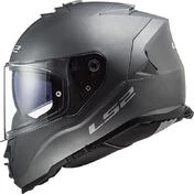Full Face Motorcycle Helmet Double Visor Ls2 FF800 STORM Solid Titanium Matt