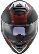 Full Face Motorcycle Helmet Double Visor Ls2 FF800 STORM Nerve Black Matt Red