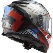 Full Face Motorcycle Helmet Ls2 FF800 STORM Sprinter Black Red Titanium