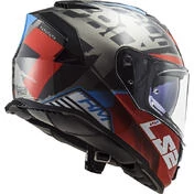 Full Face Motorcycle Helmet Ls2 FF800 STORM Sprinter Black Red Titanium