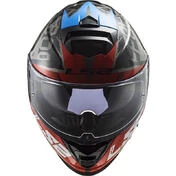 Full Face Motorcycle Helmet Ls2 FF800 STORM Sprinter Black Red Titanium