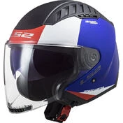 Double визор Motorcycle Мотошлем Jet Ls2 OF600 Copter URBANE Blue Red