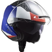 Double Visor Motorcycle Helmet Jet Ls2 OF600 Copter URBANE Blue Red