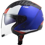 Double Visor Motorcycle Helmet Jet Ls2 OF600 Copter URBANE Blue Red