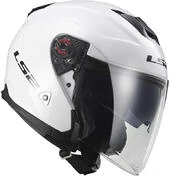 Motorcycle Helmet Jet LS2 OF521 Double Visor Infinity Mono White