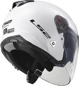 Motorcycle Helmet Jet LS2 OF521 Double Visor Infinity Mono White