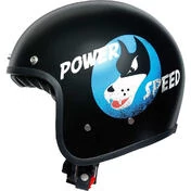 Vintage Jet Agv Legend X70 Multi Helmet POWER SPEED Pure Matte Black