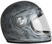 Full Face Motorcycle Helmet Vintage Origin VEGA CUSTOM Silver Matt