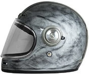Full Face Motorcycle Helmet Vintage Origin VEGA CUSTOM Silver Matt