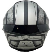 Integral Motorcycle Helmet in Vemar Hurricane Racing H041 Claw Silver Fiber