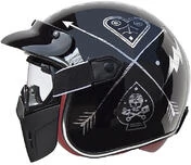 Motorcycle Helmet Jet Premier Vintage Fiber Mask NX Silver Chromed