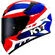 Integral Motorcycle Helmet Kyt TT-COURSE GEAR BLUE Red
