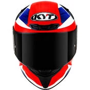Integral Motorcycle Helmet Kyt TT-COURSE GEAR BLUE Red