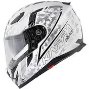 Integral Motorcycle Helmet Kappa KV-41 Dallas Pixel Glossy White Black