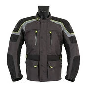 Prexport Monaco Waterproof Motorcycle Jacket Black Yellow