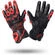 Spyke TECH RACE Black Red Racing Leather Motorcycle мотоперчатки
