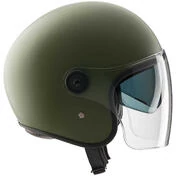 Motorcycle Helmet Jet Tucano Urbano EL FAST In Matt Green Airborne Fiber
