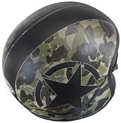 Vintage Motorcycle Helmet JetPremier Fiber With Integrated visor Camouflage SBM Limited Edition