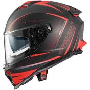 Premier Integral Motorcycle Helmet TYPHOON FR92BM Matt Black Red