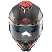 Premier Integral Motorcycle Helmet TYPHOON FR92BM Matt Black Red