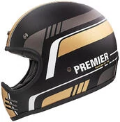 Integral Motorcycle Helmet Vintage Premier MX BL19 BM Black Gold Matt