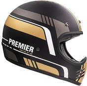 Integral Motorcycle Helmet Vintage Premier MX BL19 BM Black Gold Matt