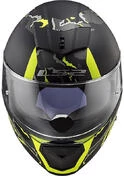 Integral Motorcycle Helmet LS2 FF390 BREAKER Feline Black Yellow Fluo Matt