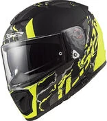 Integral Motorcycle Helmet LS2 FF390 BREAKER Feline Black Yellow Fluo Matt