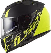 Integral Motorcycle Helmet LS2 FF390 BREAKER Feline Black Yellow Fluo Matt