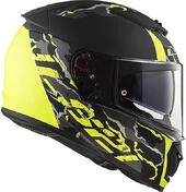 Integral Motorcycle Helmet LS2 FF390 BREAKER Feline Black Yellow Fluo Matt