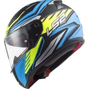 Full Face Motorcycle Helmet Ls2 FF353 Rapid GALE Black Blue Yellow Opaque