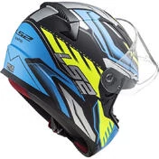 Full Face Motorcycle Helmet Ls2 FF353 Rapid GALE Black Blue Yellow Opaque