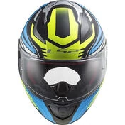 Full Face Motorcycle Helmet Ls2 FF353 Rapid GALE Black Blue Yellow Opaque