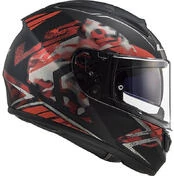 Full Face Helmet Motorcycle HPFC Ls2 FF397 VECTOR EVO Black Stencil Matt Red